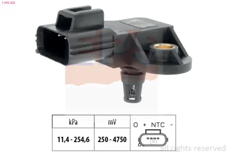 MAZDA Датчик тиску CX-7 (ER) 2.3 DISi 06-09 EPS 1993202 Мазда 3 bl