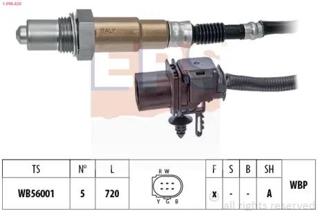 Лямбда зонд Ford B-max/Focus/Fiesta/Transit Courier 1.0EcoBoost 13- EPS 1.998.420