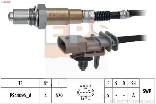 VOLVO Кисневий датчик S60 II (134) T2 15-18, XC60 I Джип (156) T5 13-17 EPS 1998629