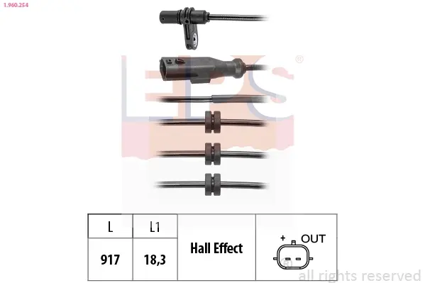 Датчик ABS Nissan Juke,Renault Clio 1.0-1.6 2019- EPS 1960254 (фото 1)