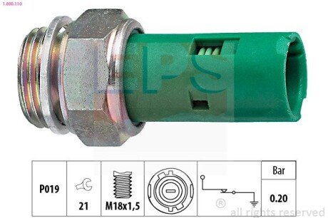 Датчик давления масла eps 1.800.110 на Митсубиси Carisma