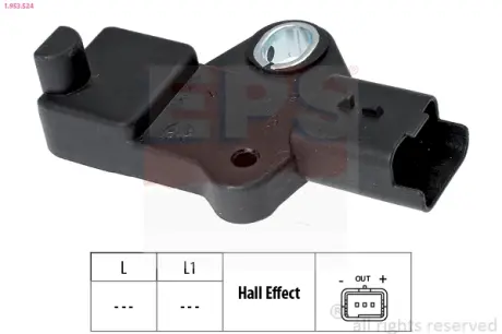 Датчик к/валу Citroen C4, C5, C8, Jumpy, Ford Focus II, Galaxy, Kuga, Mondeo, S-Max, Peugeot 307, 308, 407,607 2.0TDCI/2.0HDI 03- EPS 1953524 Ситроен С5