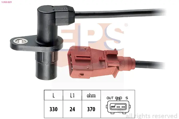 Датчик коленвала Citroen Berlingo,Jumpy,Jumper/Fiat Ducato/Peugeot 205,206,306,405,406 1.6-2.0 05.90-05.04 EPS 1953021