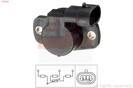 Датчик положення дрос.засл. Fiat Panda/Punto, Volvo V40/S40 1.1-2.0 95-04 EPS 1.995.001