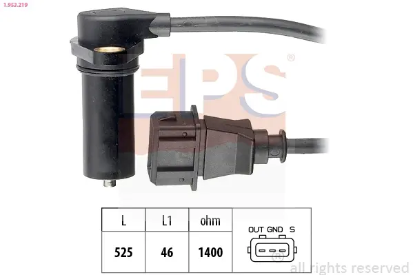 Датчик положення к/вала Audi A3 /Seat Cordoba, Ibiza III, Leon, Toledo II /Skoda Octavia /VW Bora, Golf IV, Polo 1.9TDI 96- EPS 1953219
