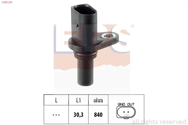 Датчик положення к/вала Audi A3 /Seat Leon, Toledo II /Skoda Octavia /VW Bora, Golf IV 1.6-2.3 96- EPS 1953221