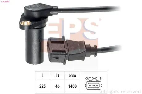 Датчик положення к/вала Audi A4, A6 /VW Caddy II, Golf III, IV, Passat, Polo /Ford Galaxy 1.7SDi-1.9TDi 93- EPS 1953068