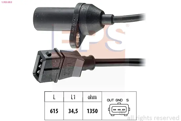 Датчик положення к/вала Fiat Punto, Palio Weekend (178DX) 96- EPS 1.953.053