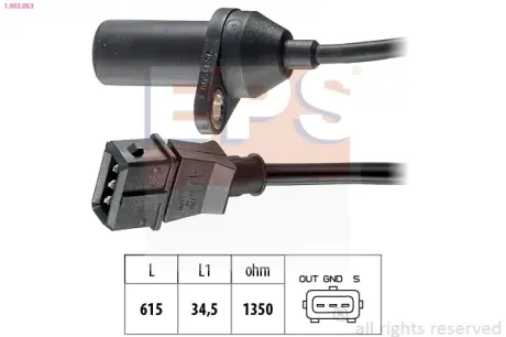 Датчик положення к/вала Fiat Punto, Palio Weekend (178DX) 96- EPS 1.953.053