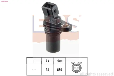 Датчик положення к/вала Mitsubishi Colt VІ 04- Smart City 0.6 / 0.8Cdi EPS 1953354