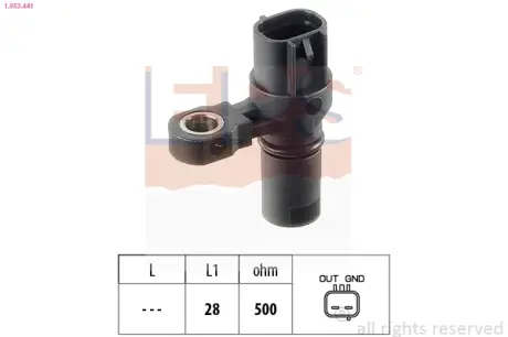 Датчик положення к/вала Opel Astra F/G, Corsa B, Tigra, Zafira 1.2i 16V-2.2DTI 16V 09.91- EPS 1953441 Киа Карнивал