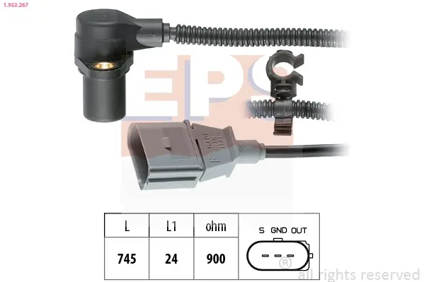 Датчик положення коленвала Audi A4/Seat Exeo/VW Passat 98- EPS 1.953.267