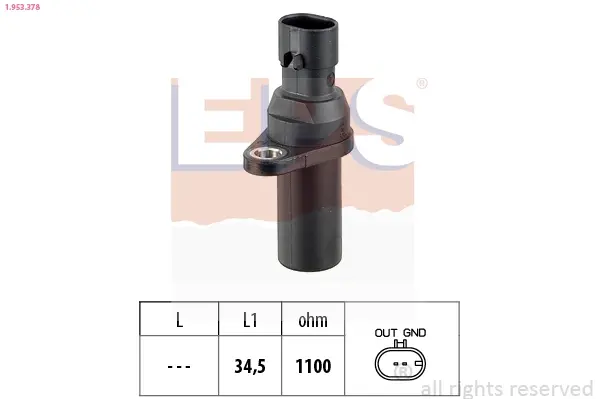 Датчик положення колінвалу Fiat Panda 1.1/1.2 03-/Punto 1.2 8V 03- EPS 1.953.378 (фото 1)