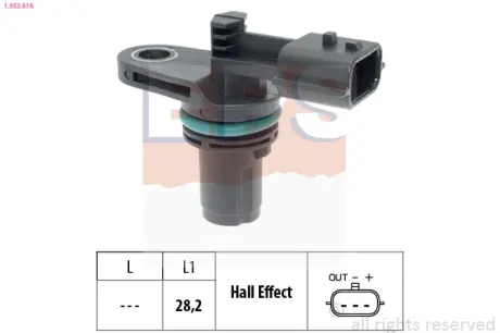 Датчик положення р/вала Dacia Duster, Logan /Nissan Qashqai /Renault Clio III 1.2-1.5dCi-1.6 05- EPS 1.953.616