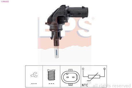 Датчик темп. впуск. повітря BMW 1/3/5/X5 2.0/3.0D eps 1.994.032 на Бмв Х6 f16