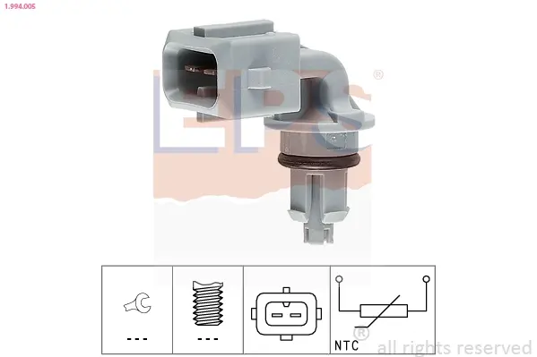 Датчик темп. впуск. повітря Citroen Berlinso, Xsara Dacia Duster, Logan, Sandero Opel Vivaro Peugeot 106 II, 206, 306 Renault Clio, Logan, Megane, Scenic 1.1-2.0 05.93- EPS 1.994.005