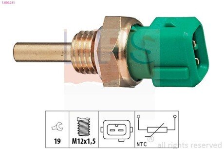 Датчик температури ох.рідини Mazda 323/626 1,3-1,8 85-94 eps 1.830.211 на Мазда 323 bg