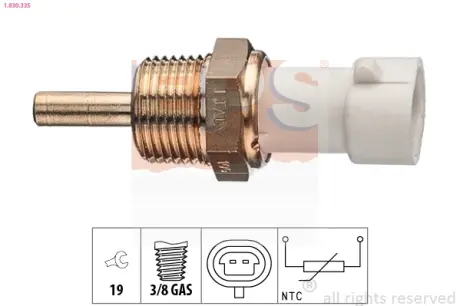Датчик температури охол. рідини Chevrolet Captiva/Cruze/Epica 2.0CDTI 05- EPS 1830335 Chevrolet Captiva c140