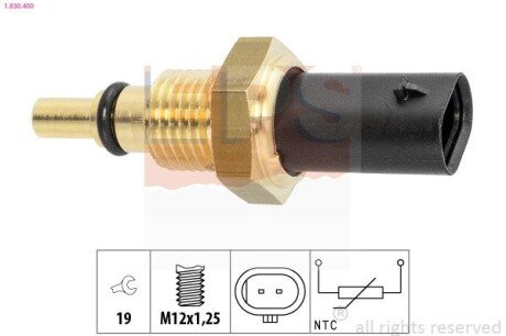 Датчик температури охолодж.рідини MB B (W247) 2.0D 18-/C (S205/C205) 2.0D 18-/E (W213) 2.0D 16-/GL (X253) 2.0D 19-22 eps 1.830.400 на Мерседес Vito w447