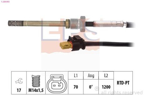 Датчик температури випускнх газів MB OM 646.962/OM 646.963 eps 1.220.055 на Мерседес C-Class S203/CL203