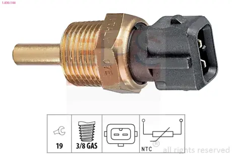 Датчик температури води Hyundai Sonata 1.8-3.0 93-98/Mitsubishi Lancer 1.3-1.5 12V 89-92/PajeroII 2.4-3.0 91-00/Opel Campo 2.5-3.1 TD/DTI 92- EPS 1830144 Киа Карнивал