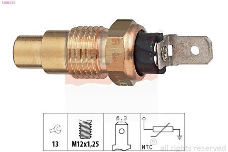 Датчик температури води (M12x1.25) Nissan AlmeraII 1.5-2.2 00-/Primera 1.6-2.0 93-02 eps 1.830.121 на Ниссан Примера р11