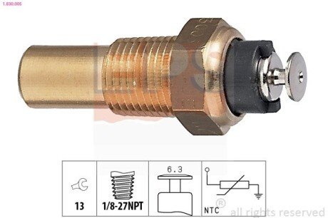 Датчик температури води VW/Opel/Bmw eps 1.830.005