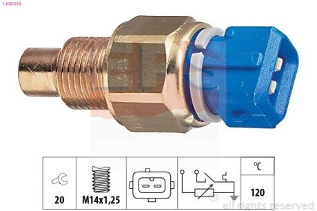 Датчик температуры, 1.9D 120C /Scudo/Ducato eps 1 830 558 на Пежо 806