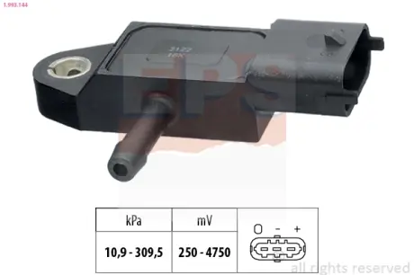 Датчик тиску Ford C-max/Focus II/Mondeo IV 1.8 TDCi 100-125KM 05- EPS 1993144