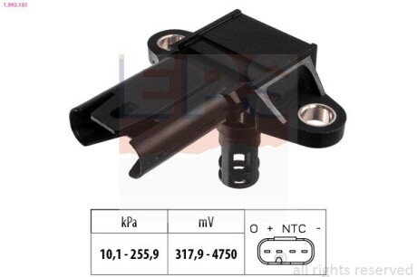 Датчик тиску повітря (0,318V-4,75V) BMW 3 (E90) 3.5 /5 (F10) / 7 (F01/F02) / X5 (E70) /X6 (E71/E72) eps 1.993.161 на Бмв Х5 е70