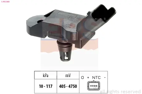 Датчик тиску повітря Citroen Berlingo 1.4-1.6 96- EPS 1993080