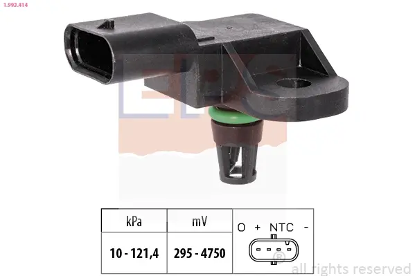 Датчик тиску повітря Citroen C3 1.2 19-/Opel Corsa F 1.2 19-/Peugeot 2008/208 1.2 19- EPS 1993414 (фото 1)