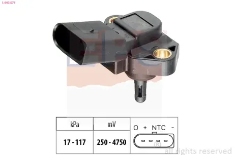 Датчик тиску повітря Skoda Felicia I/Cordoba/Ibiza VW Caddy/Golf/Polo EPS 1.993.071
