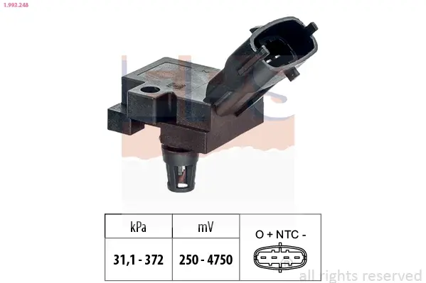 Датчик тиску повітря в впускному коллекторі Volvo S60/S80/V60/XC70/XC70 EPS 1993248