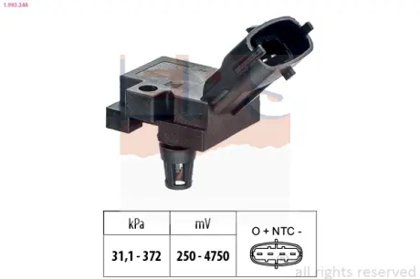 Датчик тиску повітря в впускному коллекторі Volvo S60/S80/V60/XC70/XC70 EPS 1993248