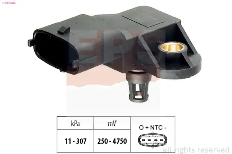 Датчик вакуума Fiat Doblo 1.9JTD 03-/Opel Vectra C 1.3 1.9 CDTi 04- EPS 1.993.082