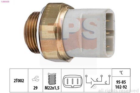 Датчик включення вентилятора VW 85>(95-85/102-87) eps 1850635 на Сеат Кордоба