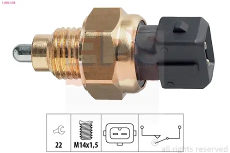 Датчик зад.ходу PSA Berlingo/Jumpy/Fiat Scudo/206/306/405/406/Expert/Partner EPS 1860108 Пежо 806