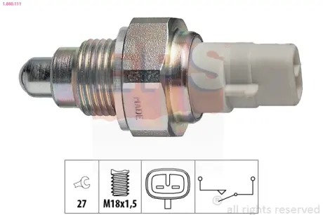 Датчик зад. ходу Toyota Auris, Avensis, Camry, Carina, Corolla, Hilux, Land Cruiser, RAV 4, Yaris EPS 1860111