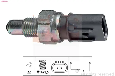 Датчик заднього ходу Hyundai Accent 94-00, Sonata 91-99/ Mitsubishi Carisma 97-06, Colt 86-00, Galant 87-04, Lancer 88- EPS 1860084 Митсубиси Эклипс