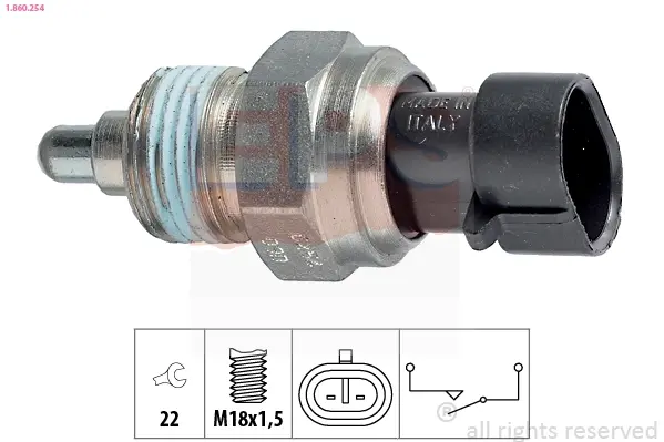Датчик заднього ходу Opel Signum 03-, Vectra C 02- 1.9-3.2/ Saab 9-3 (YS3F) 2.0-2.2 02- EPS 1860254 (фото 1)