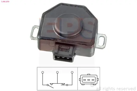 BMW Датчик дроссельной заслонки E30,28,34,Citroen BX,ZX,Renault 19,21,25,Espace,Trafic,Volvo 340-940 EPS 1995079