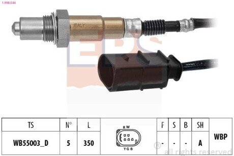 DB Лямбда-зонд G-CLASS (W463) G 350 CDI 11-15, M-CLASS (W164) ML 280 CDI 4-matic 05-09 eps 1.998.544 на Мерседес Sprinter w907/w910