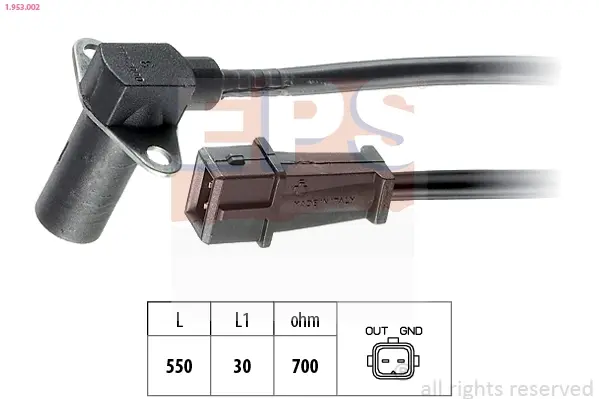 FIAT Датчик оборотов двигателя TIPO 2.0 90- EPS 1.953.002