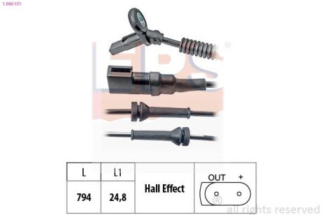 FORD Датчик ABS передн.Fusion 02- eps 1960151
