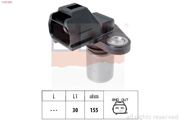 FORD Датчик оборотов двигателя Mondeo, Focus, Kuga, 2,5 05-, VOLVO 2,0-2,5 97-, EPS 1.953.263 (фото 1)