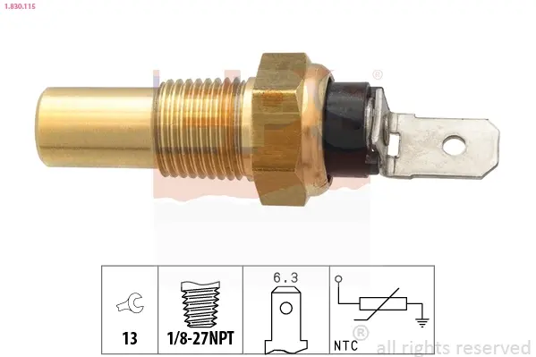 FORD Датчик температуры воды 2.1D,2.3D 81-87 EPS 1830115 (фото 1)