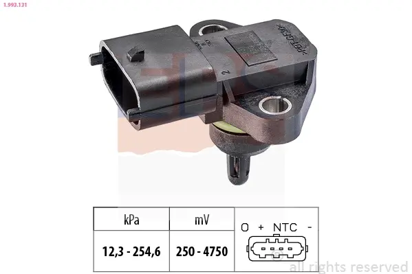 HYUNDAI Датчик давления впуск. коллектор H-1 2,5TD 97-, Matrix 1,5CRDi -10, KIA EPS 1993131