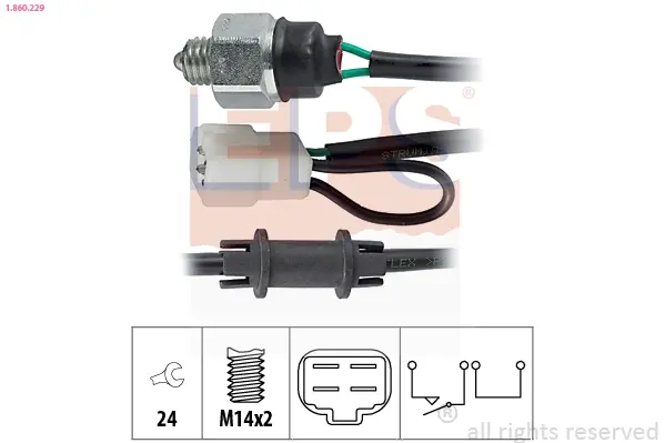KIA Выключатель света заднего хода KIA CARNIVAL II 01- EPS 1860229