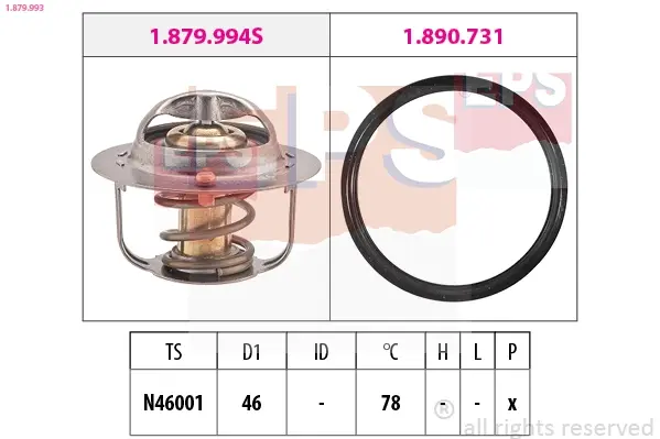 LEXUS Термостат без корпусу GS (_L1_) 200t (ARL10_) 15-, RX (_L2_) 300 (AGL20_) 17- EPS 1879993